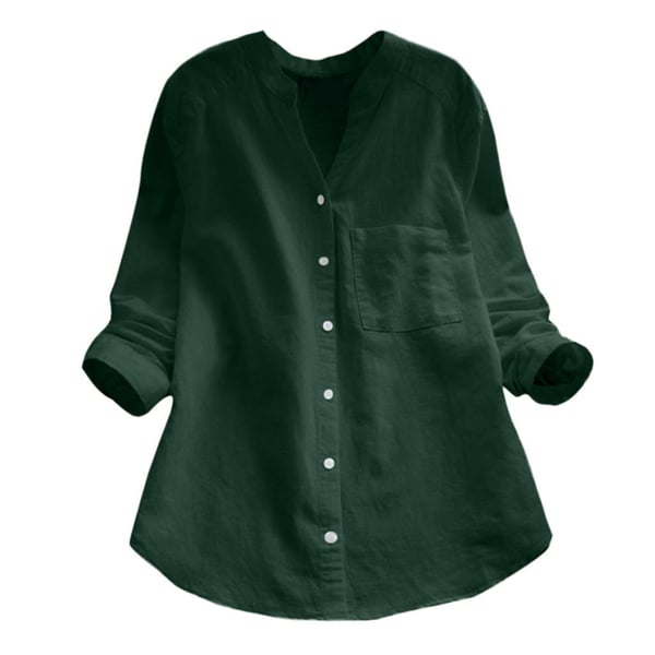 Dagelijkse dames zomertop met knoopsluiting en losse pasvorm. Trendy casual blouse voor elke gelegenheid.