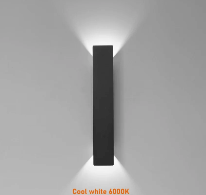 Strakke waterdichte aluminium LED buitenwandlamp, energiezuinige moderne buitenverlichting.