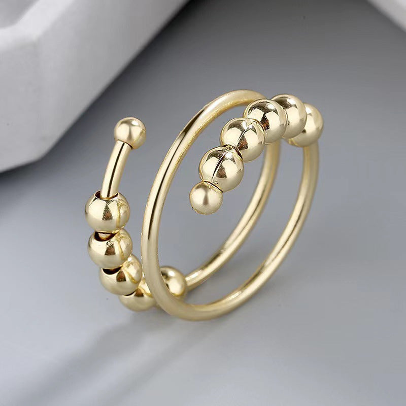Kalmerende unisex fidget ring, een stijlvol accessoire tegen angst en onrust.