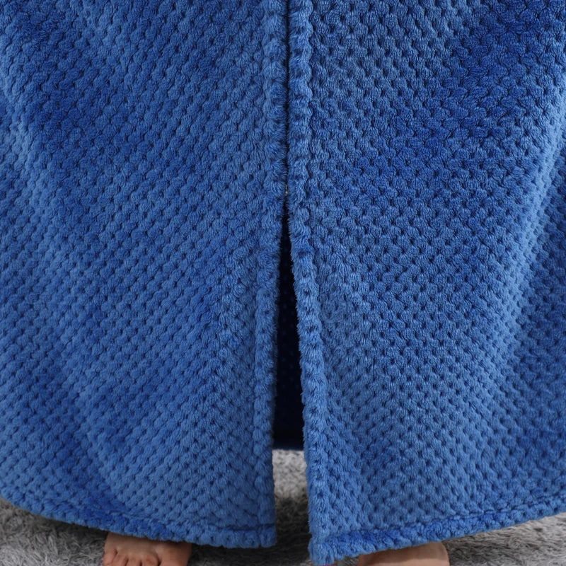 Luxe cadeau: extra lange unisex fleece badjas voor warmte en comfort, perfect voor winterdagen.