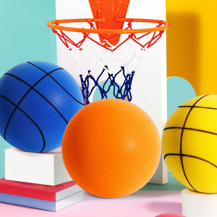 Lichtgewicht PU-schuim basketbal Silento, geruisloos en veilig speelgoed voor kinderen.