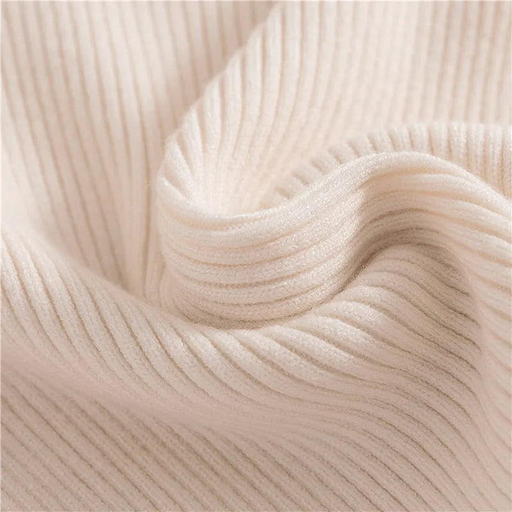 Herfst/winter dames trui: effen gebreide coltrui, lange mouwen, comfortabel.