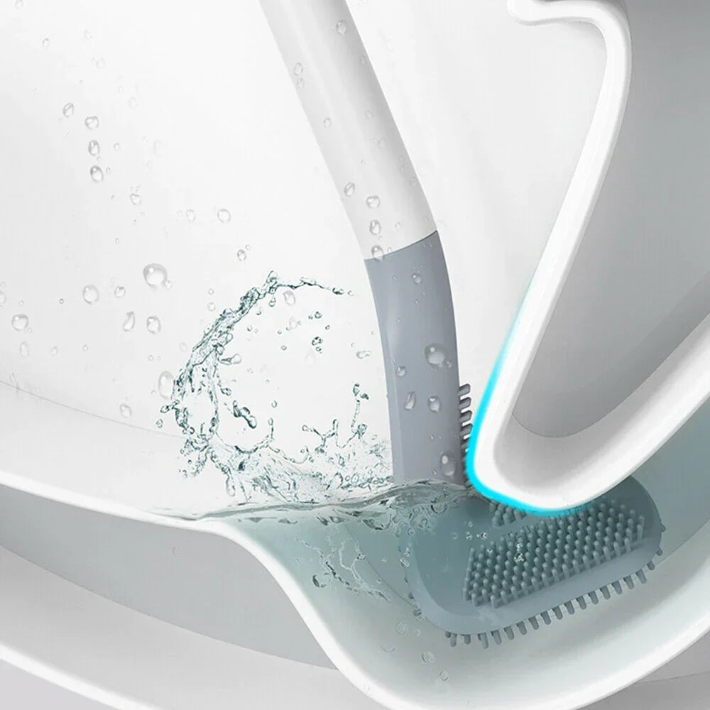 SmartBrush siliconen toiletborstel met anti-vuil coating voor optimale badkamerhygiëne en schoonmaakgemak.