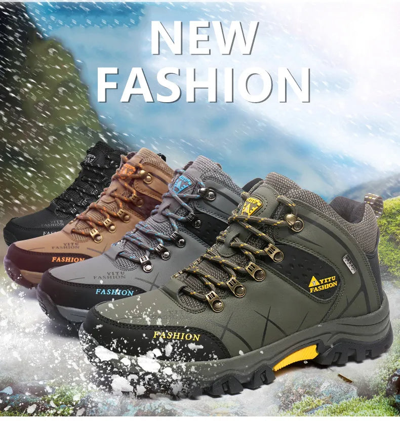 Outdoor heren snowsneakers: waterdicht, warm en comfortabel voor lange wintertochten.