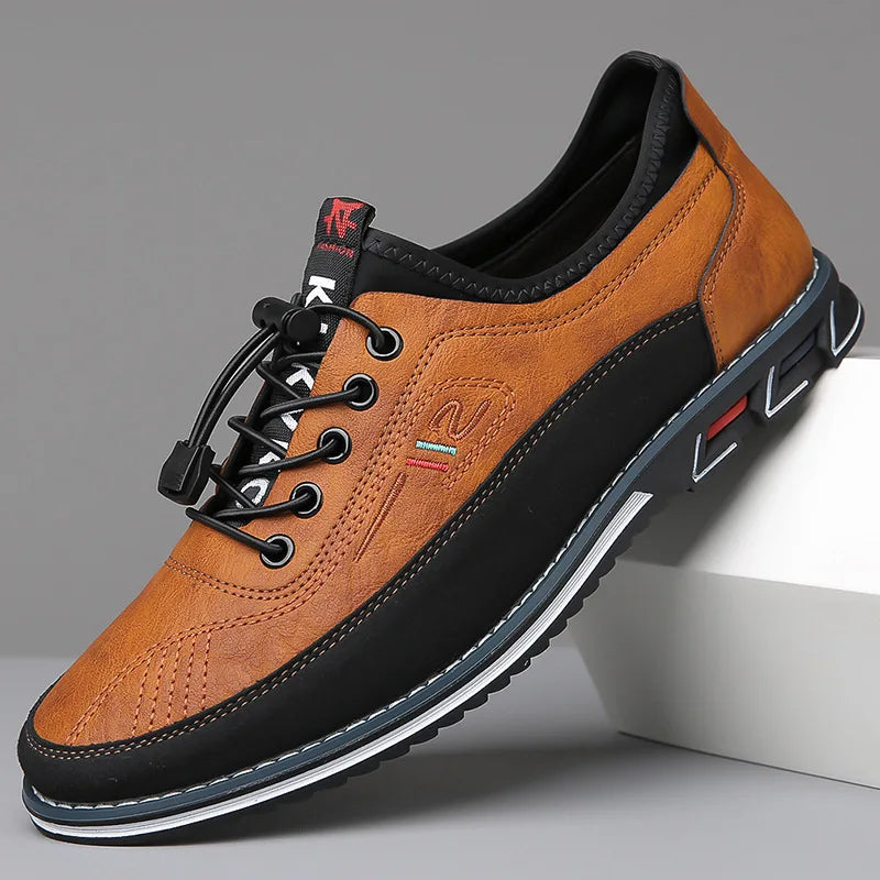 Orthopedische grijze leren Oxford schoenen voor heren. Bieden comfort en stijl voor elke moderne man.