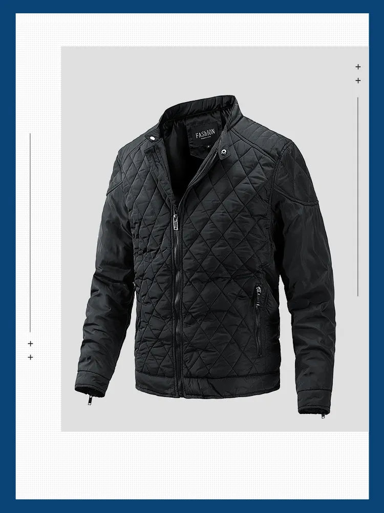 Moderne gewatteerde herenjas, de perfecte combinatie van warmte, stijl en dagelijks comfort.