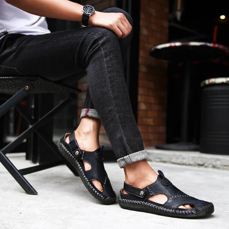 Modieuze Marco heren sandalen, orthopedisch en comfortabel, perfect voor zomerse casual stijl.