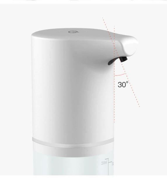 Moderne contactloze zeepdispenser met automatische sensor voor optimale hygiëne bij handen wassen, thuis of kantoor.