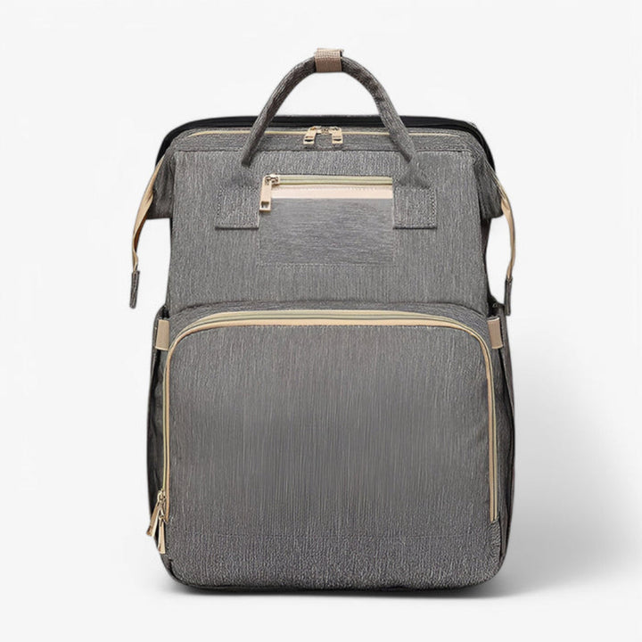 Compacte reistas en babytas in één, met opvouwbaar babybedje voor zorgeloos reizen met je baby.