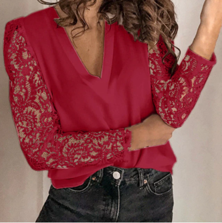 Zwarte bloemenblouse voor dames, comfortabel en stijlvol; perfecte casual top voor lente & zomer.