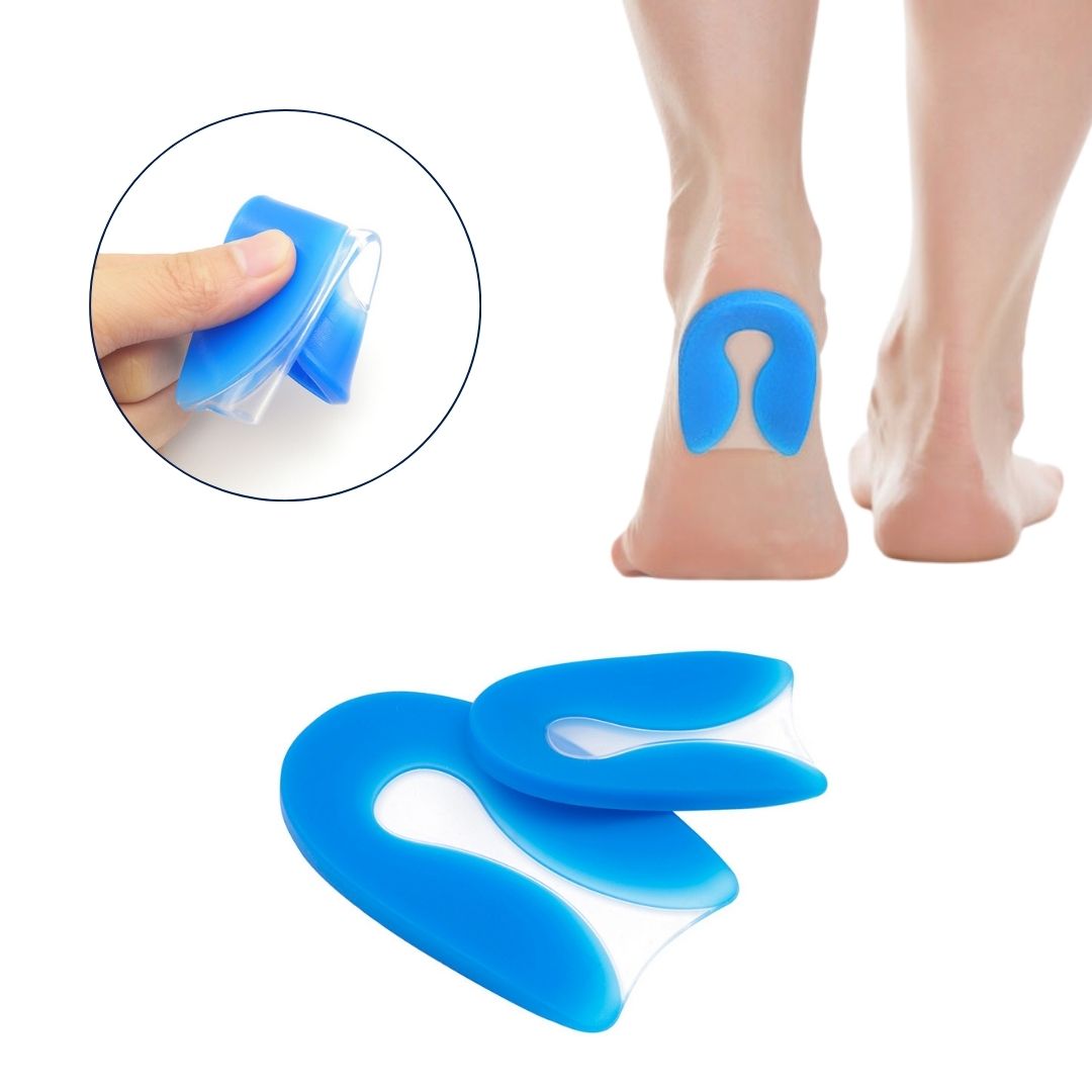 Unisex siliconen hielkussentjes voor directe hielpijnverlichting en voetcomfort bij hielspoor, geschikt voor dagelijks gebruik.