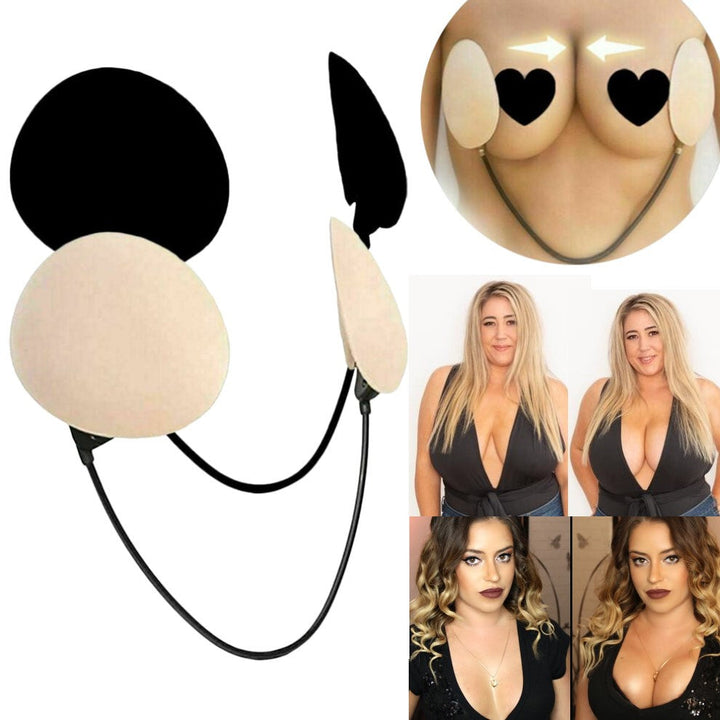 Dames push-up bh, onzichtbaar en strapless, creëert prachtig diep decolleté, perfect voor avondkleding.