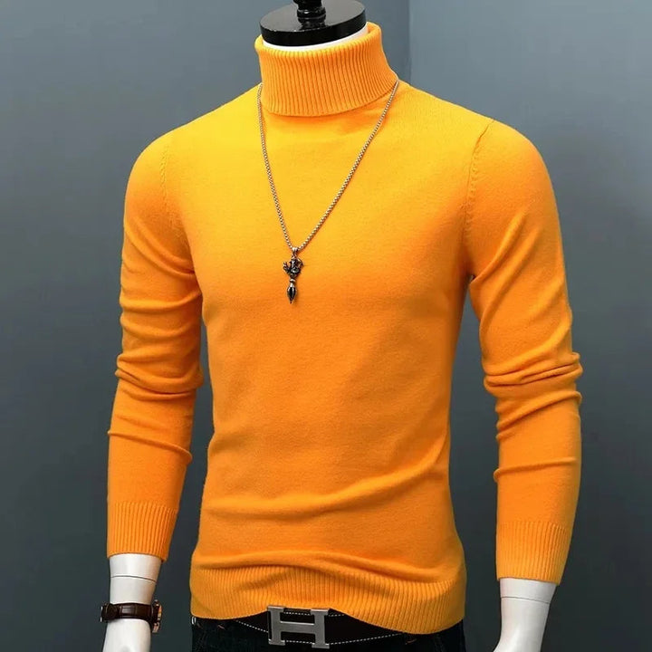 Zachte slim-fit herentrui met col, warm en comfortabel voor de winter.