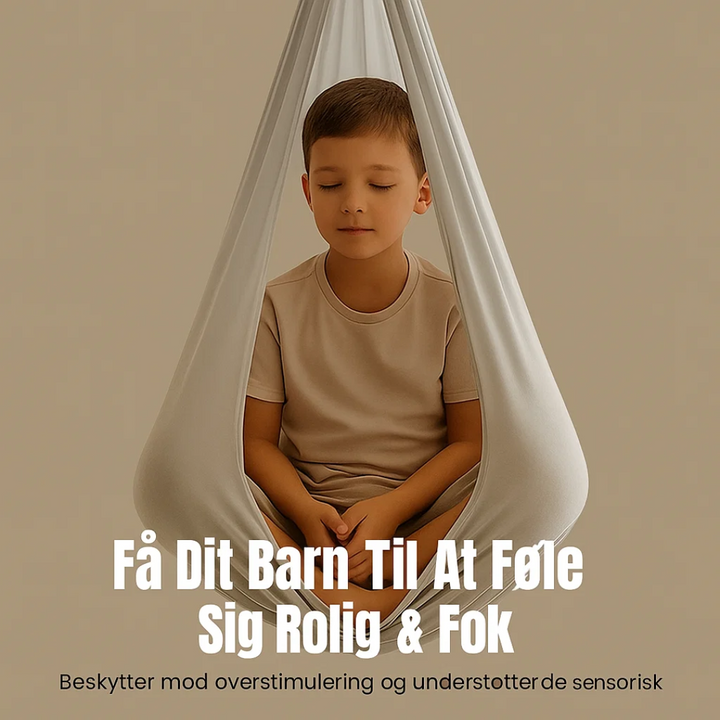 Therapie schommel in cocoon-stijl, perfect voor stressvermindering binnen of buiten.