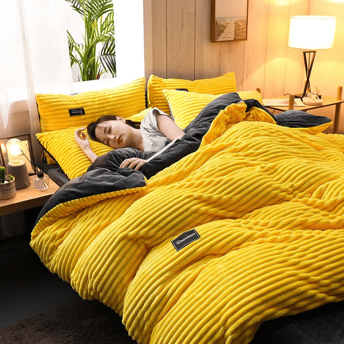 Energiebesparend fluweel & fleece dekbedovertrek voor de winter. Ultiem comfort en warmte in bed.