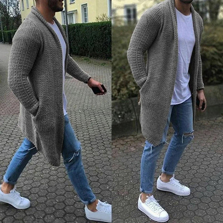 Stijlvol slim-fit langvest voor heren, warm en comfortabel, must-have voor wintergarderobe.