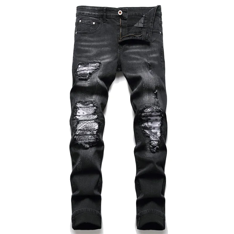 Trendy Jaxon herenjeans met stijlvolle scheuren voor een moderne, casual look. Comfortabel en modieus.