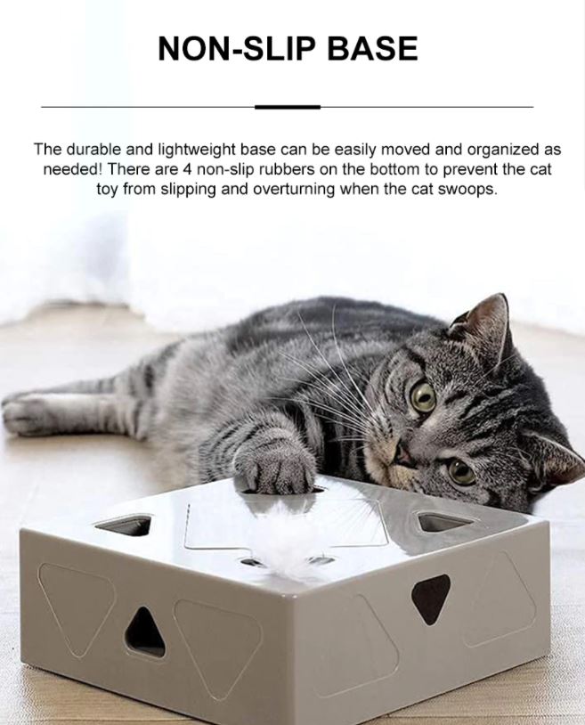 Robuust ABS interactief kattenspeelgoed met veer. Houdt uw kat geactiveerd en vermaakt. Perfect speelgoed.