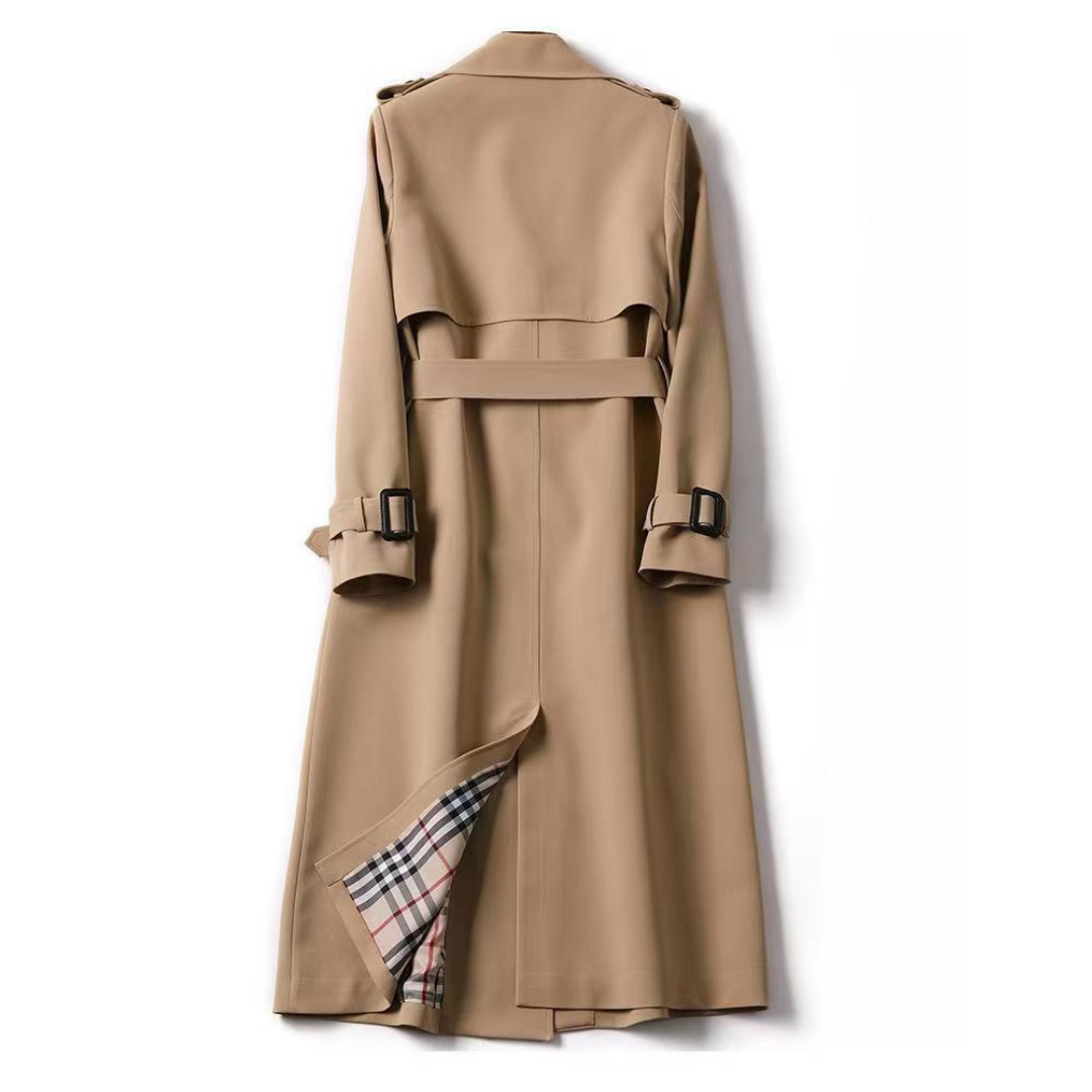 Zakelijke dames winterjas, elegante trenchcoat ideaal voor een professionele uitstraling en zakelijke meetings.