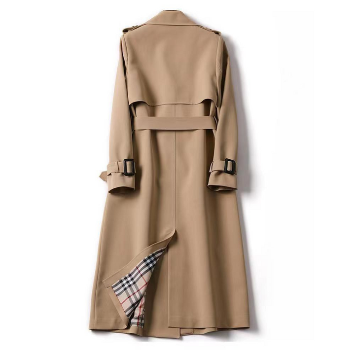 Zakelijke dames winterjas, elegante trenchcoat ideaal voor een professionele uitstraling en zakelijke meetings.