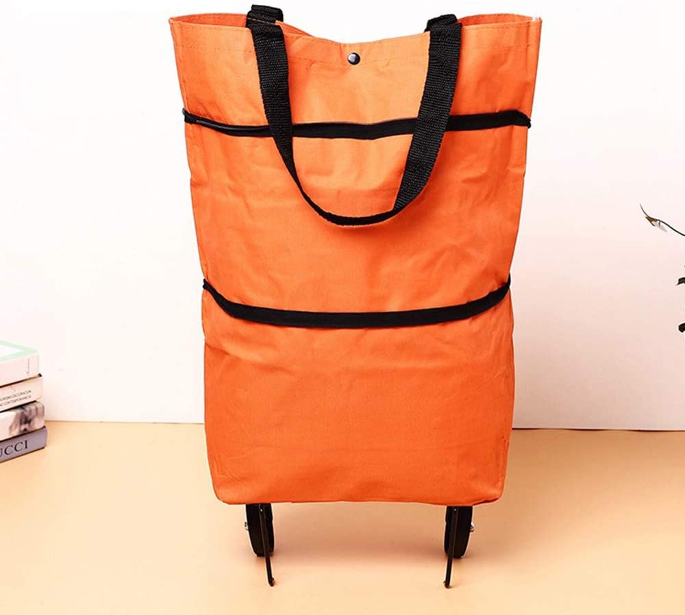 Handige boodschappentas met stevige wielen, perfect voor zware boodschappen.