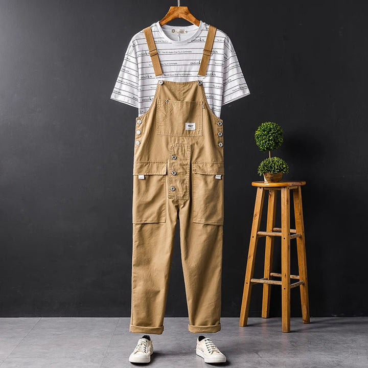 Veelzijdige Hoymans heren cargo overall, geschikt als werkbroek en stijlvolle streetwear outfit.