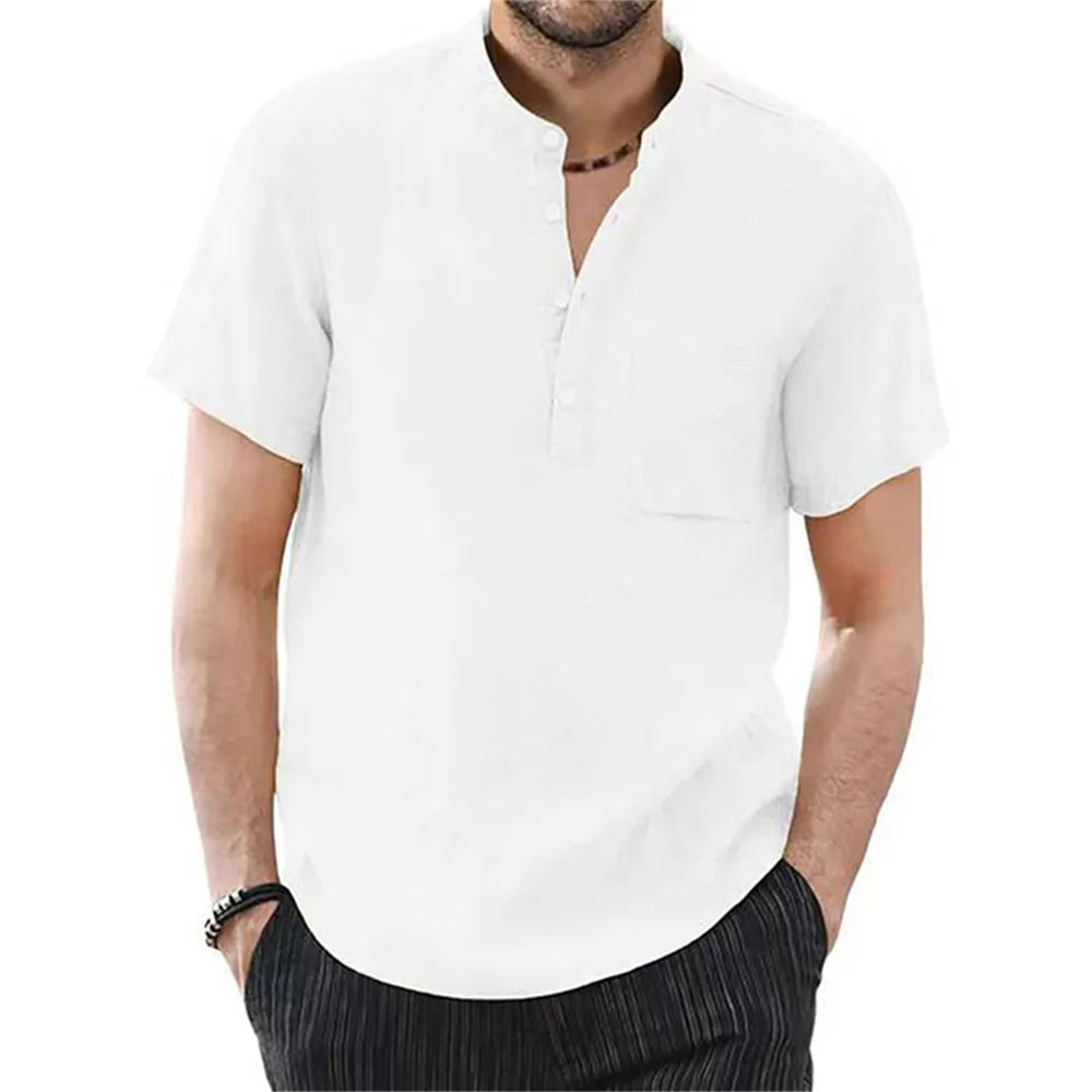 Casual heren t-shirt, effen, comfortabel en veelzijdig. Een must-have ademend shirt voor de zomer.