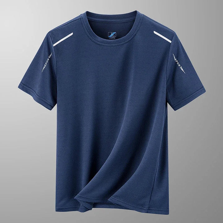 Achterkant Hoymans mannen sportshirt. Sneldrogend, ademend T-shirt voor optimale prestaties tijdens workout & gym.
