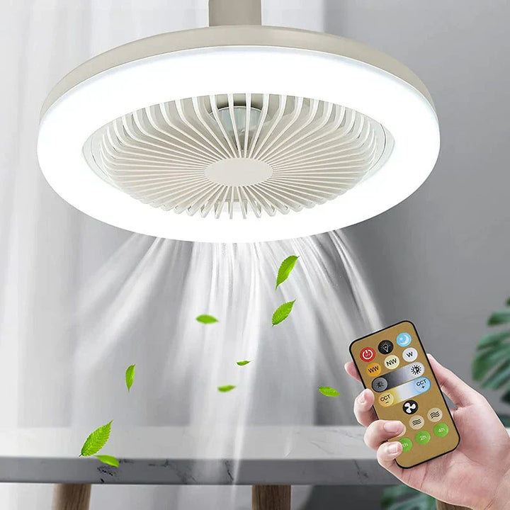 Afstandsbediening voor de multifunctionele plafondventilator met LED, voor gemakkelijke controle van snelheid en licht.