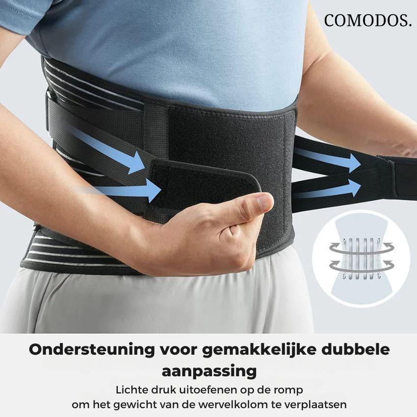 Unisex rugondersteuning voor dagelijks gebruik, helpt bij het verminderen van rugpijn en verbetert de houding.