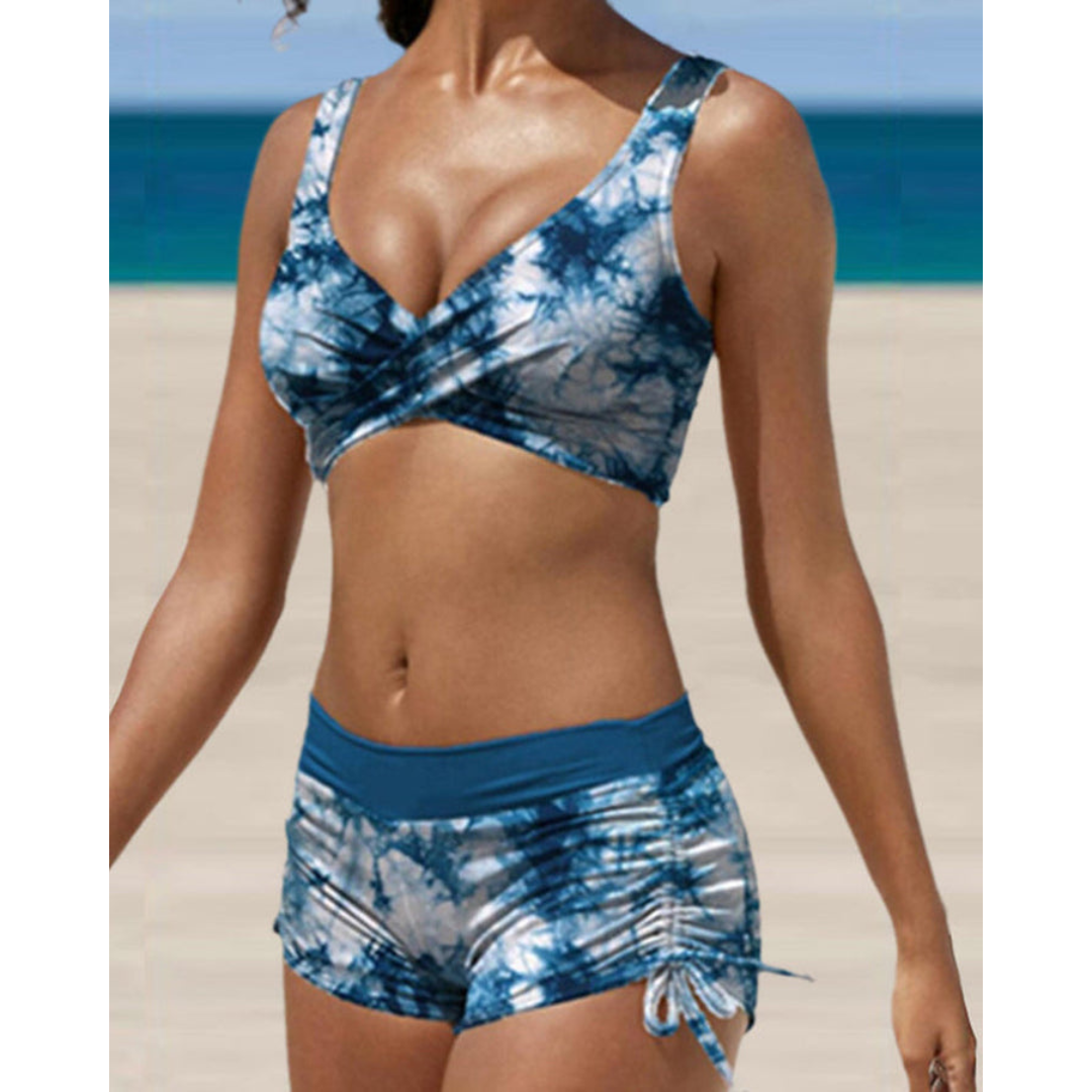 Zomerse dames bikini, corrigerend en comfortabel; perfecte strandkleding en badmode voor actieve dagen.