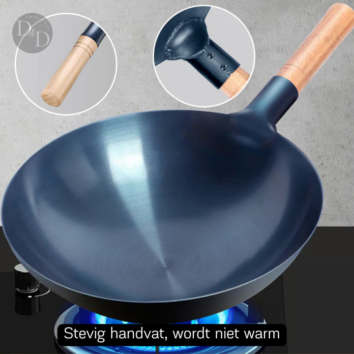 Energiezuinige anti-aanbak ijzeren wok van Visconte, voor heerlijke Aziatische gerechten thuis.