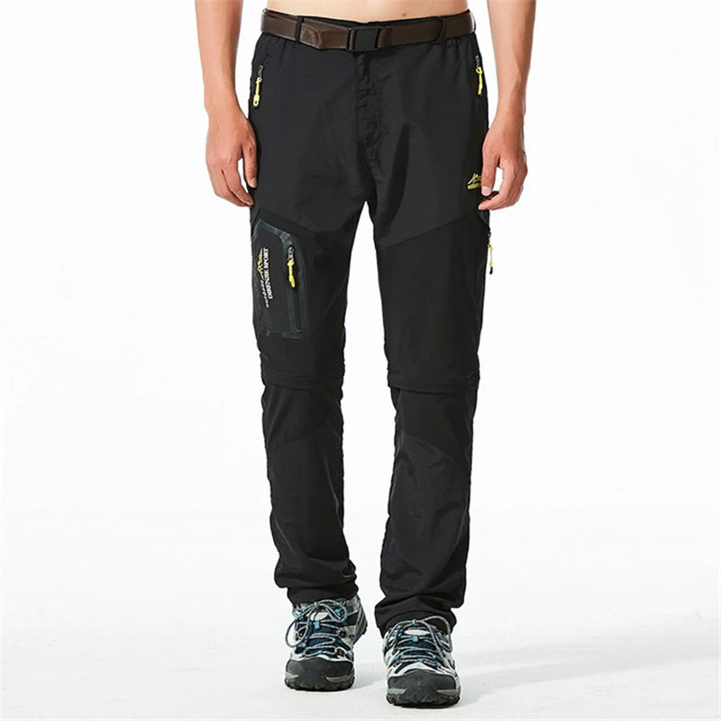 Lichtgewicht en sneldrogende heren trekkingbroek met stretchstof, perfect voor zomerse outdooravonturen en reizen.