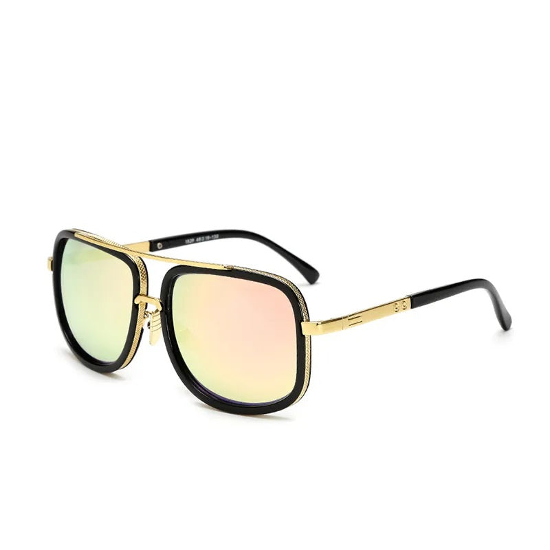Modieuze vierkante retro zonnebril voor unisex gebruik, een essentieel eyewear accessoire.