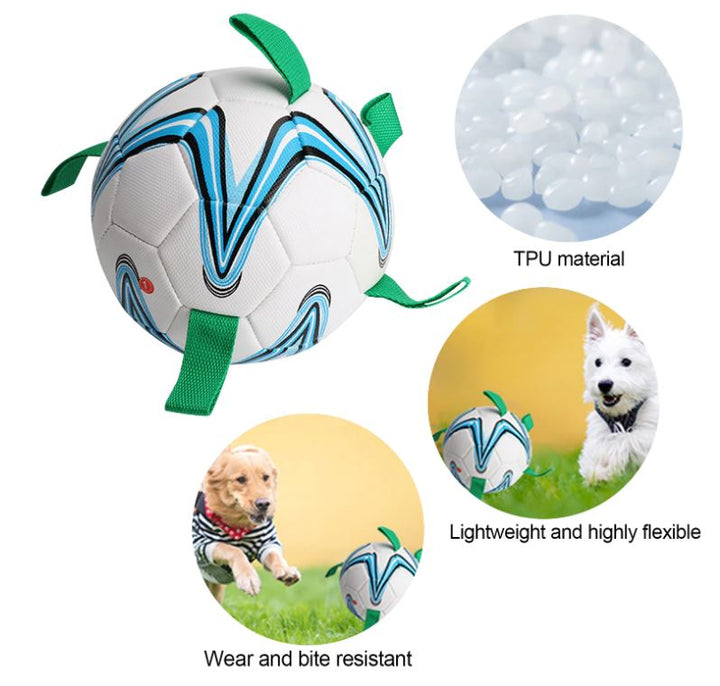 Drijfbal honden voetbal van TPU nylon, ideaal voor apporteer spel in het water of op gras; duurzaam en interactief.