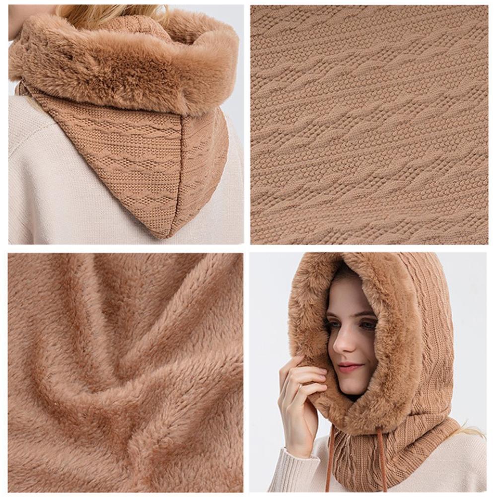 Comfortabele uniseks wintermuts met sjaal en halswarmer, essentieel hoofddeksel tegen de kou.