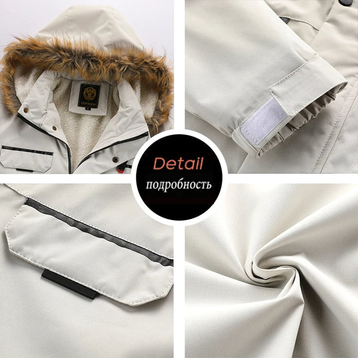 Herenmode: een robuuste winter parka jas. Waterdicht, warm en comfortabel voor alle winterse weersomstandigheden.