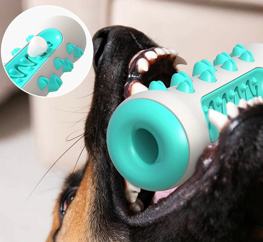 Gebitsreinigend kauwspeeltje met textuur voor honden, verwijdert tandplak en ondersteunt sterke tanden.