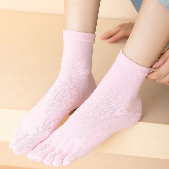 Warme en comfortabele effen dames teensokken, een stijlvolle keuze.