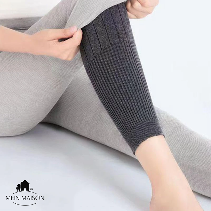 Thermische kniewarmers unisex, ideaal tegen kou, gewrichtspijn en spierpijn.