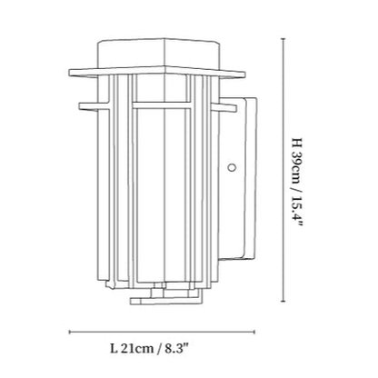 Buiten Wandlamp - IJzer & Glas