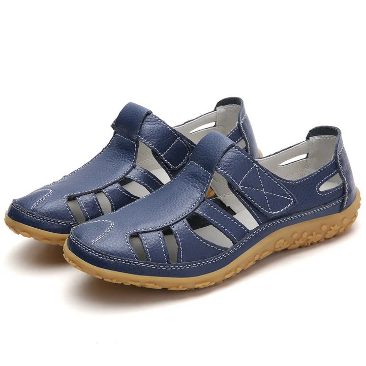Hoge kwaliteit dames sandalen: anti-slip zool en orthopedisch voetbed voor duurzaam comfort en stabiliteit.