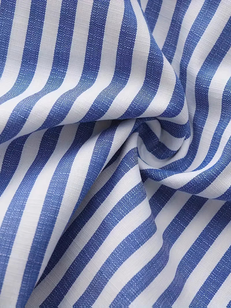 Veelzijdig gestreept herenoverhemd, slim fit, lange mouwen, van dag tot avond te dragen.
