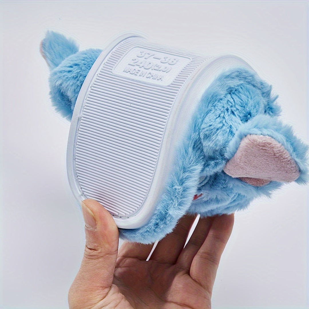 Zachte dames pantoffels met Disney Stitch design, ideaal als comfortabel cadeau voor thuis op koude dagen.