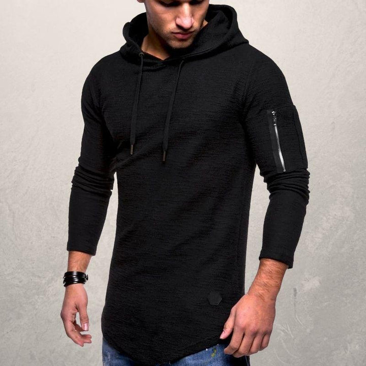 Rode slim fit hoodie voor heren. Comfortabele LiamsShirt capuchontrui, ideaal voor casual mode.