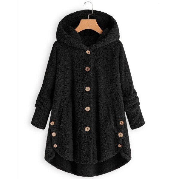 Achterkant van de Jaylinn oversized dames hoodie. Losse pasvorm, comfortabele mode kleding voor dames.