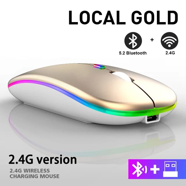 Nieuwe generatie draadloze oplaadbare muis met LED, ergonomisch ontworpen voor naadloze computerervaring.