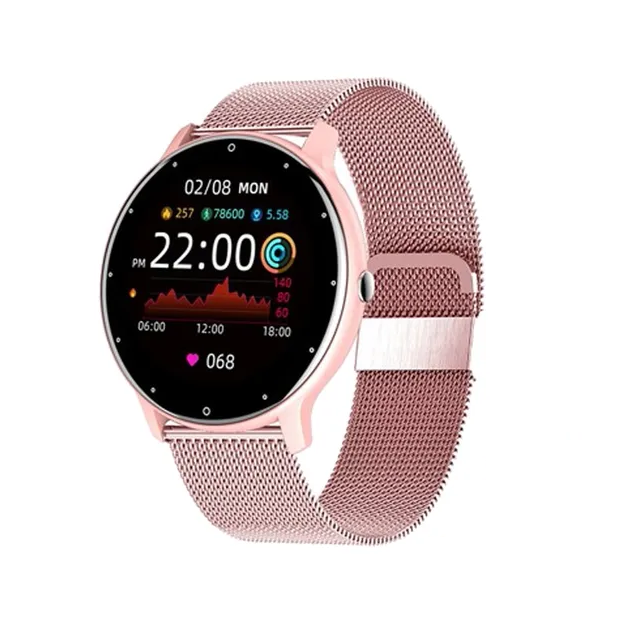 Yoga-oefeningen met unisex smartwatch die hartslag en verbrande calorieën accuraat registreert.