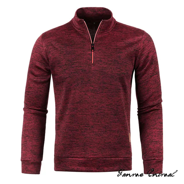Heren coltrui met rits, perfect voor laagjes en een warme, stijlvolle winter outfit.