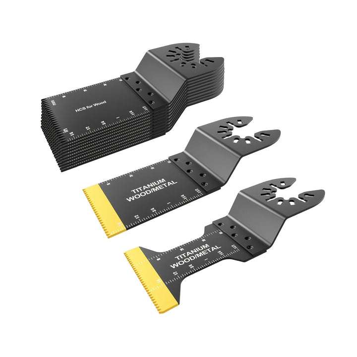 Sterke titanium gecoate multitool zaagbladen voor langdurig en intensief gebruik bij klussen.